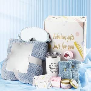 Coffret Cadeau Anniversaire Femme en Promotion avec Couverture, Bougie, Gobelet, Chaussettes – Cadeaux de Bain et Spa Personnalisés pour Elle – Idéal pour les Vœux de Bon Rétablissement - Product Image 2