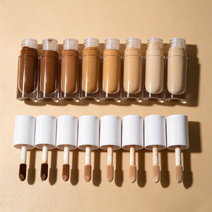 Individuelles Logo 8 Farben Volldeckender <span class=keywords><strong>Concealer</strong></span> Langanhaltend Make-up Private Label Vegan Wasserfester Flüssig-<span class=keywords><strong>Concealer</strong></span> für Dunkle Haut - Product Image 1