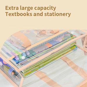 Nueva Bolsa de Archivo Impermeable de PVC, Bolsa Transparente para Estudiantes con Doble Cierre, Bolsa para Documentos de Viaje - Product Image 4