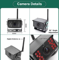 HD 7 pouces AHD sans fil double antenne 4 canaux voiture DVR moniteur 720P véhicule enregistreur de sauvegarde inverse Wifi caméra pour Bus camion