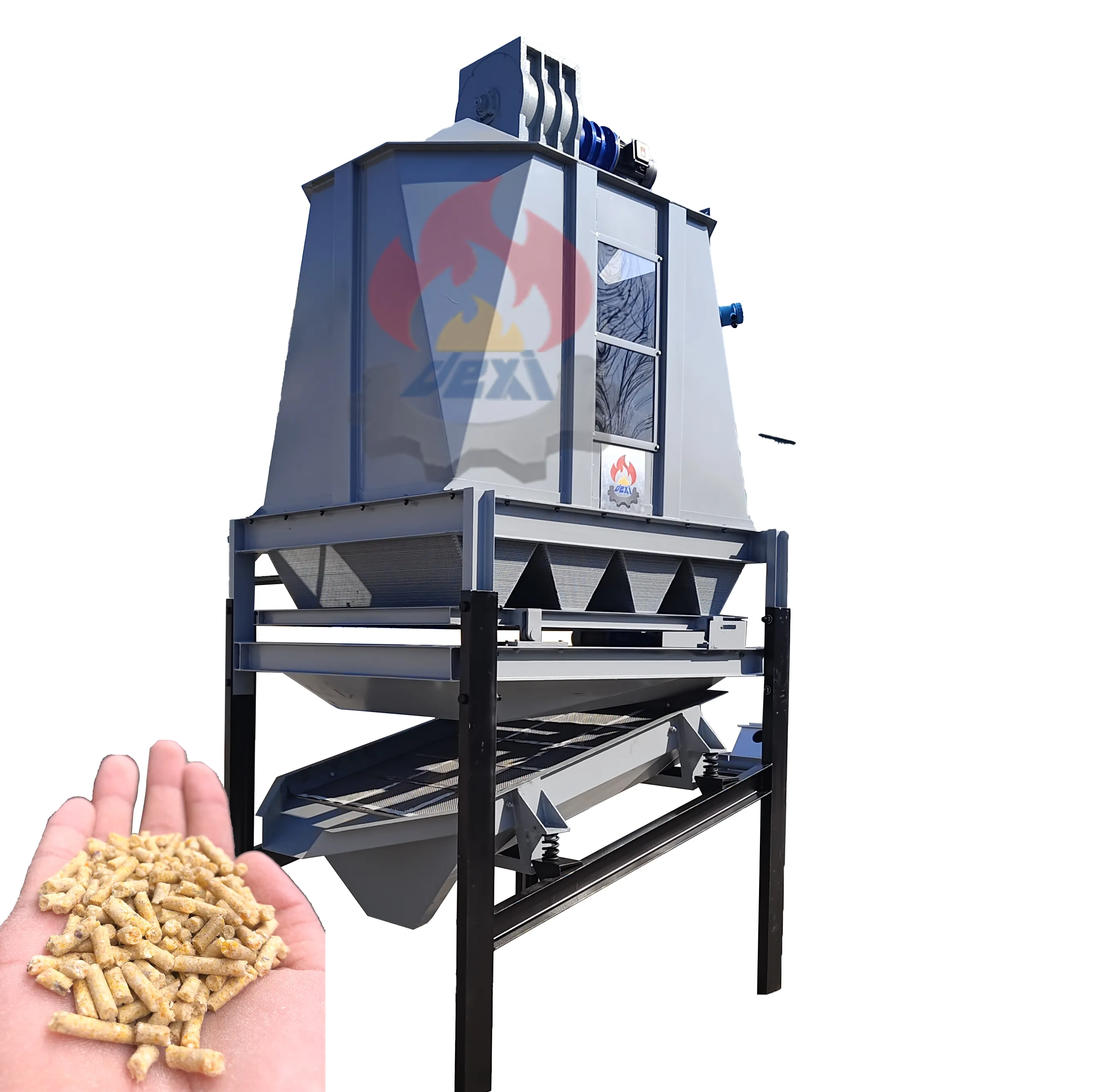 Máquina de enfriamiento de pellets de operación simple Máquina de enfriamiento de pellets de madera