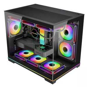 เคสคอมพิวเตอร์ ESGAMING รุ่นพรีเมียม ขนาดกลาง สำหรับเล่นเกม ดีไซน์โดดเด่น โปร่งใส รองรับเมนบอร์ด Micro <span class=keywords><strong>ATX</strong></span> เหมาะสำหรับเกมมิ่ง - Product Image 2