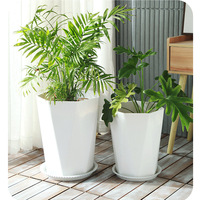 Grand pot de fleur en losange vert en plastique de style européen jardinière de conception simple pour bureau de salon
