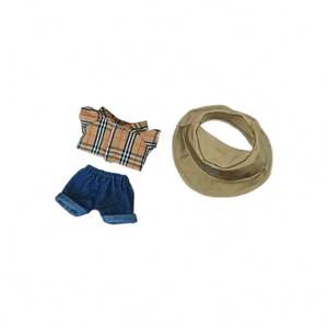 Pendentif de poupée en vinyle Macaron Labuibui, jouet Rabubu de dessin animé, costume chemise à carreaux en plastique de marque de mode, élégant, échelle 1:12, pour enfants de 14 ans et plus - Product Image 4