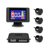 Asistente de Radar para Punto Ciego en Estacionamiento, Sistema de Monitoreo de Reversa con Pantalla LCD y 4 Sensores