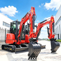 Miniexcavadora Agrícola Orchard Trenching de Alto Torque, Multifuncional, Hidráulica, de Bajo Consumo de Combustible, 2.5 Toneladas, en Venta