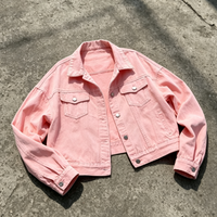 Veste en jean personnalisée de haute qualité, en denim brut japonais lourd et uni, avec fermeture à boutons, pour femme