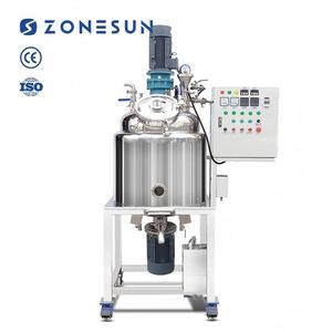 ZONESUN ZS-VMB200RH Réservoir de mélange chauffant émulsifiant homogénéisateur sous vide automatique en acier inoxydable 200L pour pâte cosmétique et crème - Product Image 1