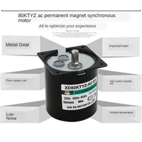 80KTYZ AC Moteur synchrone à aimant permanent 220V 60W Réducteur de vitesse Micro moteur contrôlable CW CCW Inversion Moteurs durables