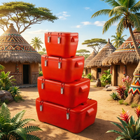 20L/25L/35L/50L Edelstahl Quadratische Kalt- und Warmhaltebox 4-teiliges Set Speisenwärmer Thermischer Aufbewahrungsbehälter
