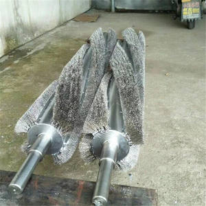 Rouleau de brosse métallique en acier inoxydable sur mesure, fil de cuivre plaqué, roue enroulée pour <span class=keywords><strong>le</strong></span> polissage des plaques, l'élimination de la rouille et <span class=keywords><strong>le</strong></span> meulage - Product Image 4