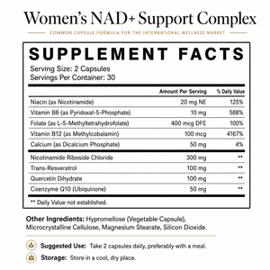 Biohacking Cellular Energy NAD+ Support OEM Private Label Nicotinamide Riboside NR Capsule Quercetin CoQ10 Benessere Femminile Ingrosso - Product Image 3