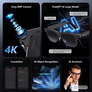 แว่นตาอัจฉริยะ Blackview BV200 สำหรับถ่ายภาพ กล้อง 8MP 4K HD รองรับการโทรผ่านบลูทูธ พร้อมผู้ช่วยเสียงและระบบแปลภาษา AI - Product Image 6
