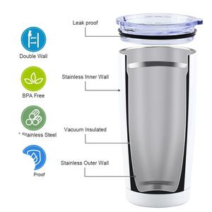 Taza de Viaje de Acero Inoxidable con Aislamiento al Vacío de Doble Pared, 20oz/30oz, con Recubrimiento en Polvo y Logotipo Personalizado - Product Image 5