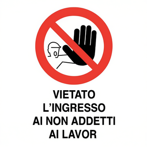 ป้ายเตือน 30x20 ซม. ห้ามเข้าสำหรับผู้ไม่ใช้แรงงาน ประกาศความปลอดภัยสำหรับพื้นที่ทำงาน - Product Image 2