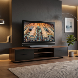 Modern Antiqued Water Hyacinth Wood <b>TV</b> Cabinet Solid Wood Living Room Furniture for Home or Hotel Use - Product Image 2