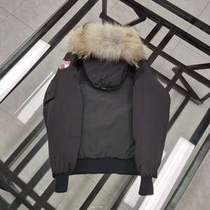 Giacca Invernale da <span class=keywords><strong>Uomo</strong></span> Impermeabile Taglie Forti in Tela Lavata <span class=keywords><strong>con</strong></span> Cappuccio in Pelliccia di Coyote, Piumino Bomber Casual - Product Image 4