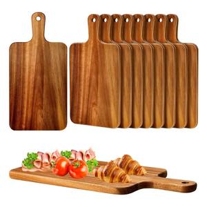 Tabla de Cortar de Madera de Doble Cara de Grado Alimenticio Premium con Logotipo Personalizado, Hecha de Acacia con Mango - Product Image 1