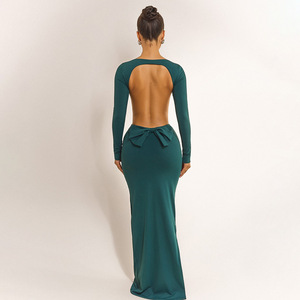 Chic Styles and Comfort in full backless dress for Trendy Women