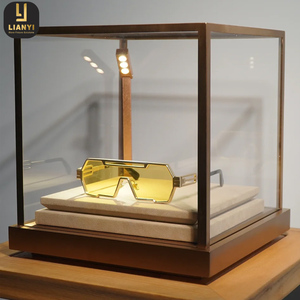 ชั้นวางโชว์บนโต๊ะสุดสร้างสรรค์สำหรับร้านแว่นตาออปติคอล-ไม้ + โลหะสีตามสั่ง OEM/ODM - Product Image 4