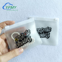 Sacs en plastique givré en gros avec séparateur pour bijoux, mini-sacs en PVC avec fermeture éclair et logo personnalisé