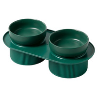 Gamelle double en céramique pour chat et chien, surélevée, robuste, avec support – Meilleure vente