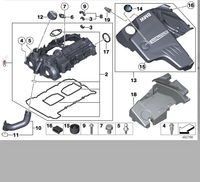 Zylinderkopf Schwarzer Kunststoff Neu Hochwertige Auto-Motorenersatzteile Passend für N20 Motor