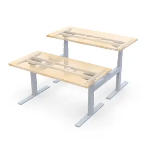 Twee Zetels Intelligente Elektrische Lifting Tafel Hoogte Verstelbare Desk Stand Voor 2 Mensen