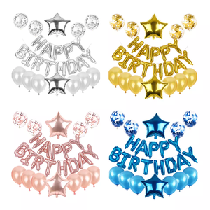 <span class=keywords><strong>Tiktok</strong></span>-Conjunto de globos de confeti de lentejuelas de oro rosa de 12 pulgadas, cartel de globo de aluminio, Kit de suministros para fiesta de cumpleaños - Product Image 5