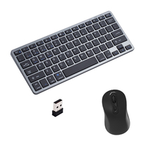 Clavier Bluetooth rechargeable avec pavé tactile, clavier sans fil portable et fin, et souris pour ordinateur portable, tablette et smartphones