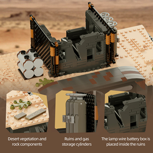 Building Blocks Vault 33 Set DIY Fort <strong>Anaxes</strong> With Light,Suitable Bricks Model Gift for Kids Home Decoration - Product Image 3