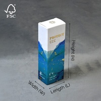 Crème de protection solaire soins de la peau biodégradable FSC personnalisé vide boîtes d'emballage cosmétique en papier emballage avec votre propre logo