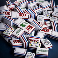 En stock et livraison rapide : Ensemble de Mahjong de luxe London Calling, 5 couches gravées, 160 tuiles américaines avec design britannique