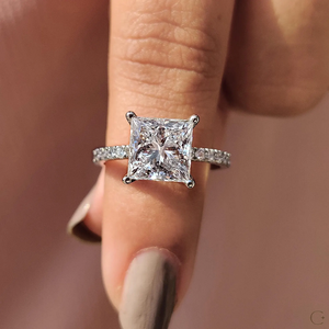 Bague en diamant de laboratoire magnifiquement conçue, reflétant l'amour véritable, éclatante, parfaite, bijoux élégants en provenance d'Inde - Product Image 2