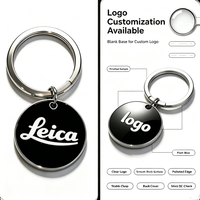 Porte-clés en métal émaillé rond personnalisé, porte-clés avec logo d'entreprise OEM, souvenir promotionnel en gros, cadeau de marque personnalisé en usine