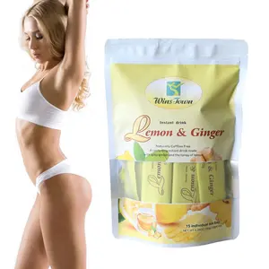 Winstown Instant lemon ginger tea Custom herbal Weight loss whitening freckle detox tea solid drinks Lemon ginger tea