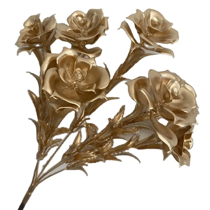 Rose Leaves Artificial Flower Gold for Other Wedding Home Decoration