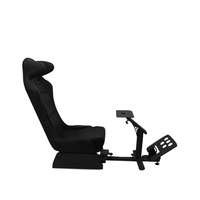 Chaise de simulation de jeu réglable de haute qualité siège de simulateur de course de voiture avec support de volant de jeu