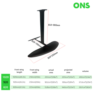 Ala Delantera de Foil ONS 920/1020 para Tabla de Hydrofoil de Carbono, Mástil para Surf SUP, Serie de Alto Rendimiento, Fábrica OEM/ODM JFS ONS 820/92 - Product Image 4