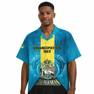 Chemise Hawaïenne Essentielle pour la Célébration <span class=keywords><strong>du</strong></span> 7 août 2026, 53ème Anniversaire de l'Emancipation des Bahamas, Vente en Gros POD - Product Image 1