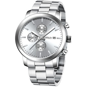 Nouvelle montre chronographe pour homme, étanche, multifonction, affichage du calendrier, bracelet en acier inoxydable, montre à quartz pour le travail et la vie quotidienne - Product Image 3