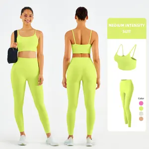 Multi Color Sport Bra Set Exercise Outfits Women Sets 2 Pieces High Support Yoga Pants