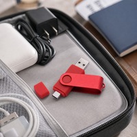 Clé USB pivotante 2-en-1 Type C USB 2.0 en plastique 16 Go 32 Go 64 Go avec logo personnalisé – Cadeau promotionnel