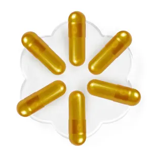 Capsules vides de Gel de pilule de bovin dur islamique, Capsules d'or de couleur rouge blanc vert de perle