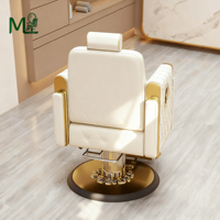 Chaises de coiffeur portables en aluminium au design moderne, inclinables et noires
