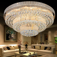 Lustre de plafond carré moderne allumant la lampe pendante en cristal de luxe de vie