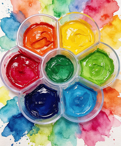 <span class=keywords><strong>Palette</strong></span> de peinture en forme de plateau à 10 compartiments en plastique pour <span class=keywords><strong>aquarelle</strong></span>, acrylique, gouache – Fournitures de peinture pour enfants et débutants - Product Image 5