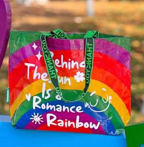 Bolsas de Compra Reutilizables Resistentes con Asas Largas, Bolsas de Compra Plegables de PP Tejido - Product Image 1