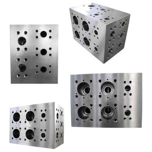 Elephant Plain Hydraulic Valve Block Cast <b>Iron</b> 220V Electromagnetic Control Valve Mounting Base Plate 0-100C - Product Image 3