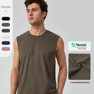 Gran oferta, chaleco deportivo para hombre, chaleco holgado transpirable fresco de modal con hombros anchos, top de fitness sin mangas - Product Image 1